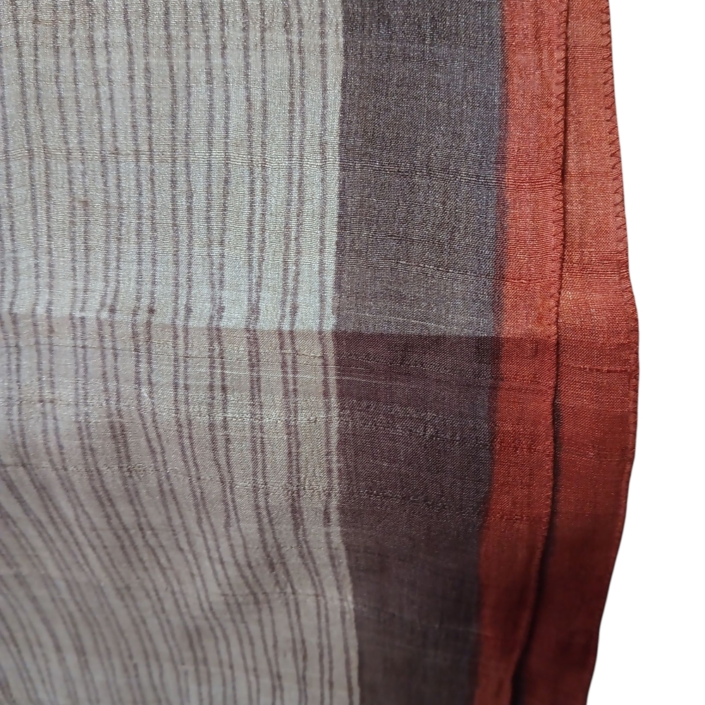 Fabindia 100% Silk Hand Block Print Scarf. NWT - Picture 4 of 5